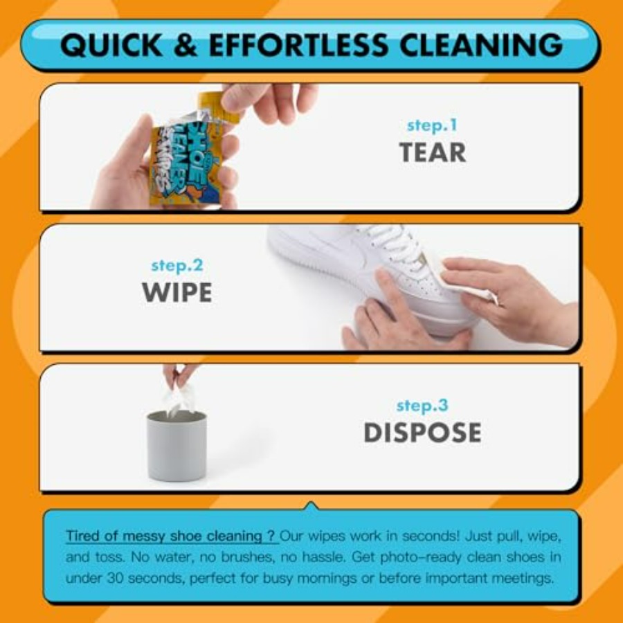 Shoe Cleaner Wipes, Shoe Clean - مراجعة The Sneaker Care وسعره