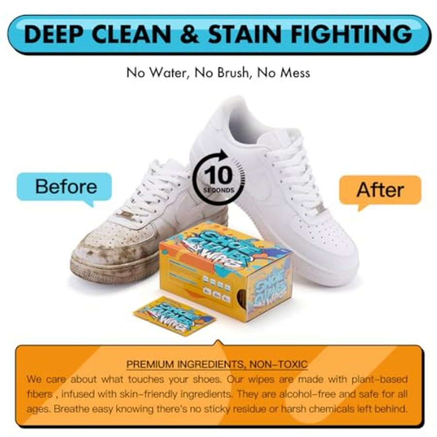 Shoe Cleaner Wipes, Shoe Clean - مراجعة The Sneaker Care وسعره