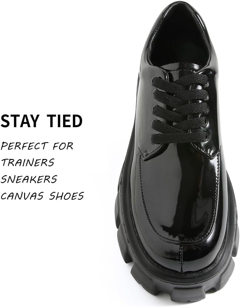 Flat Trainers Shoelace, 8mm Wi - مراجعة Lace Replacement Flat وسعره