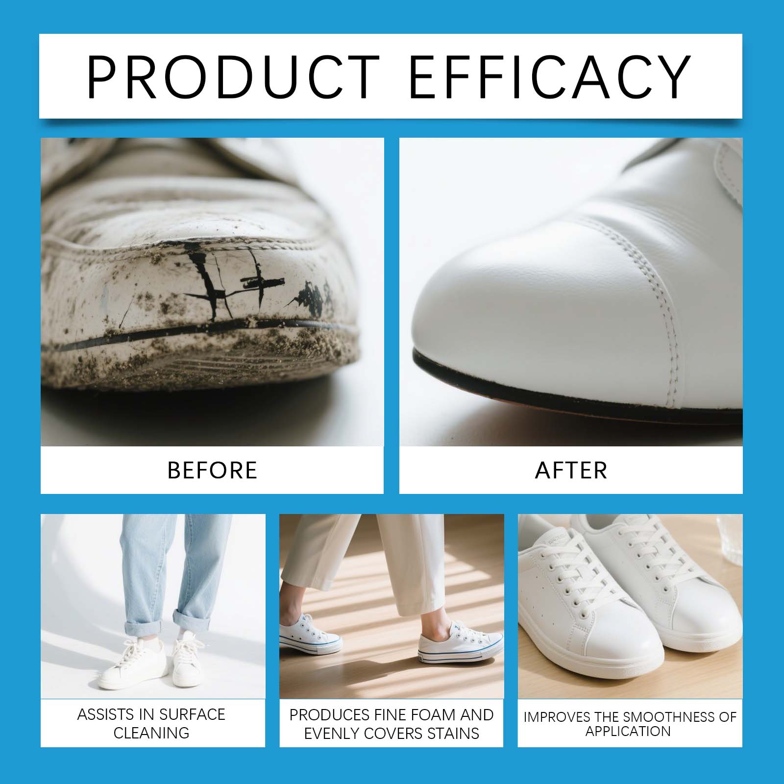 White Shoe Cleaner Cream Sneak - مراجعة Sneaker Care Cleaning Kit وسعره