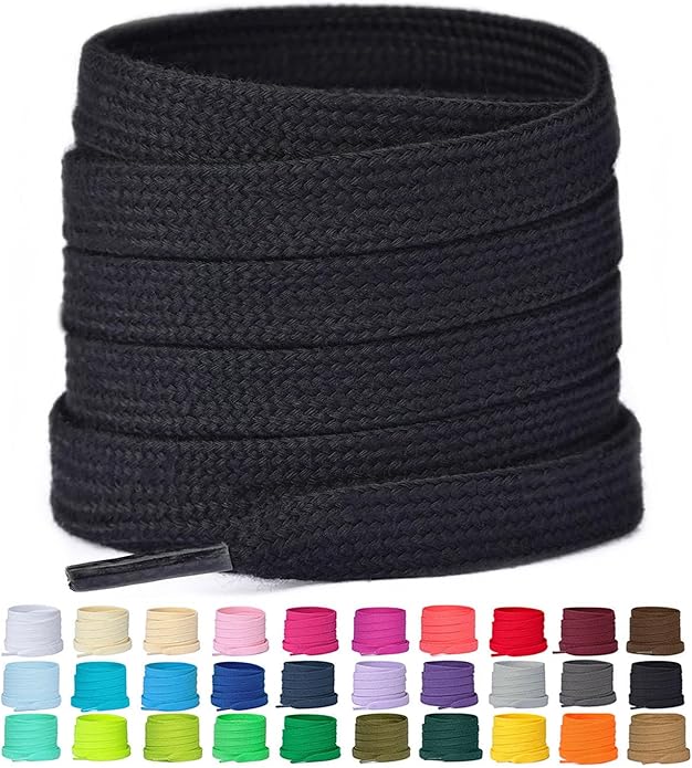 1CM Wide Flat Shoelaces - Wear - مراجعة Lace Replacement Flat وسعره