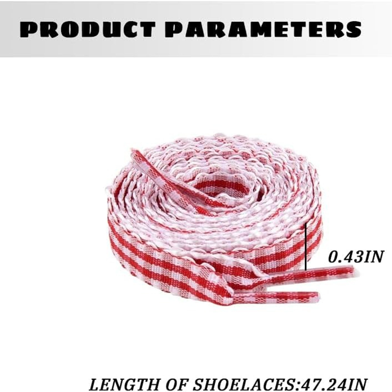 1 Pair Checkered Flat Shoelace - مراجعة Lace Replacement Flat وسعره