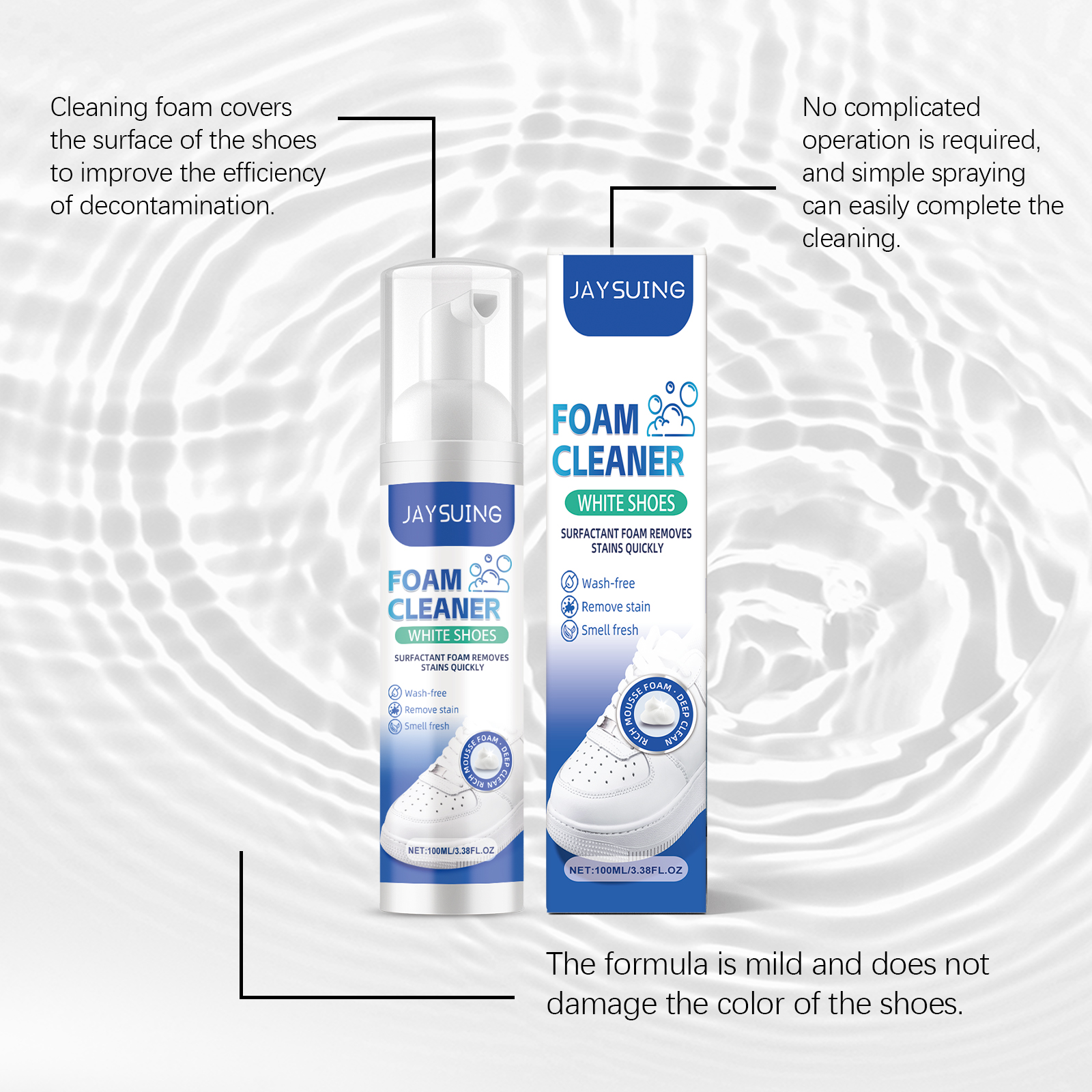 White Shoes Foam Cleaner No Ri - مراجعة Sneaker Care Cleaning Kit وسعره
