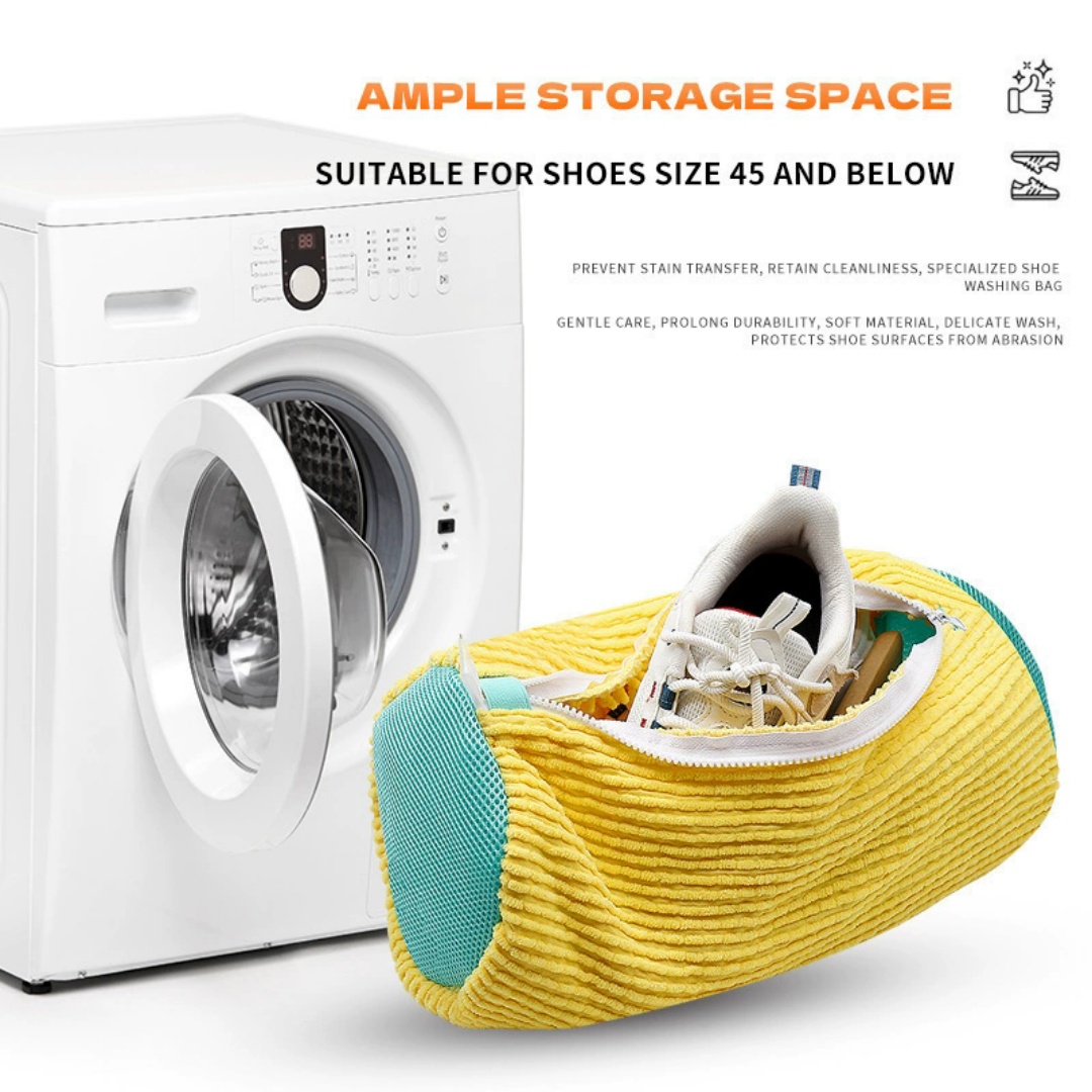 Shoe Washing Laundry Bag, Cord - مراجعة Sneaker Care Cleaning Kit وسعره