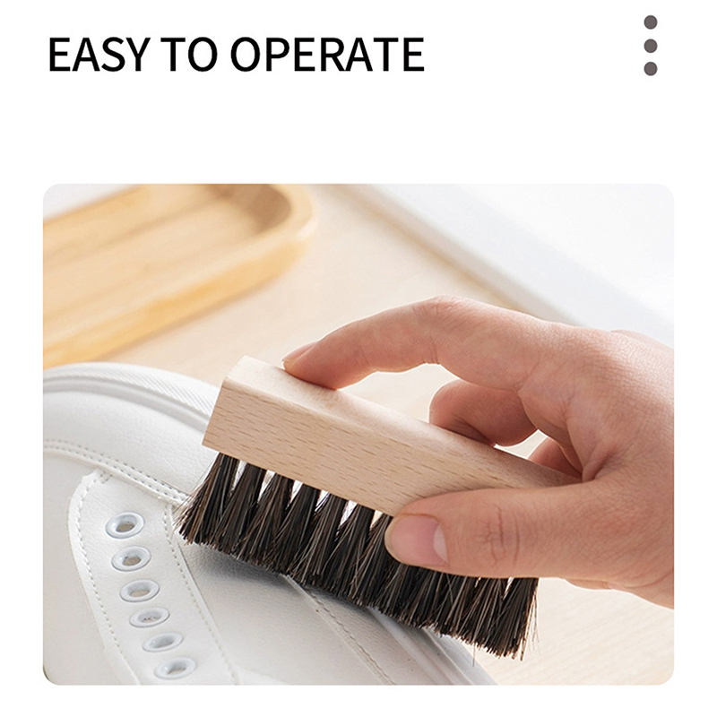 Useful Wood Handle Shoe Brush  - مراجعة Sneaker Care Cleaning Kit وسعره