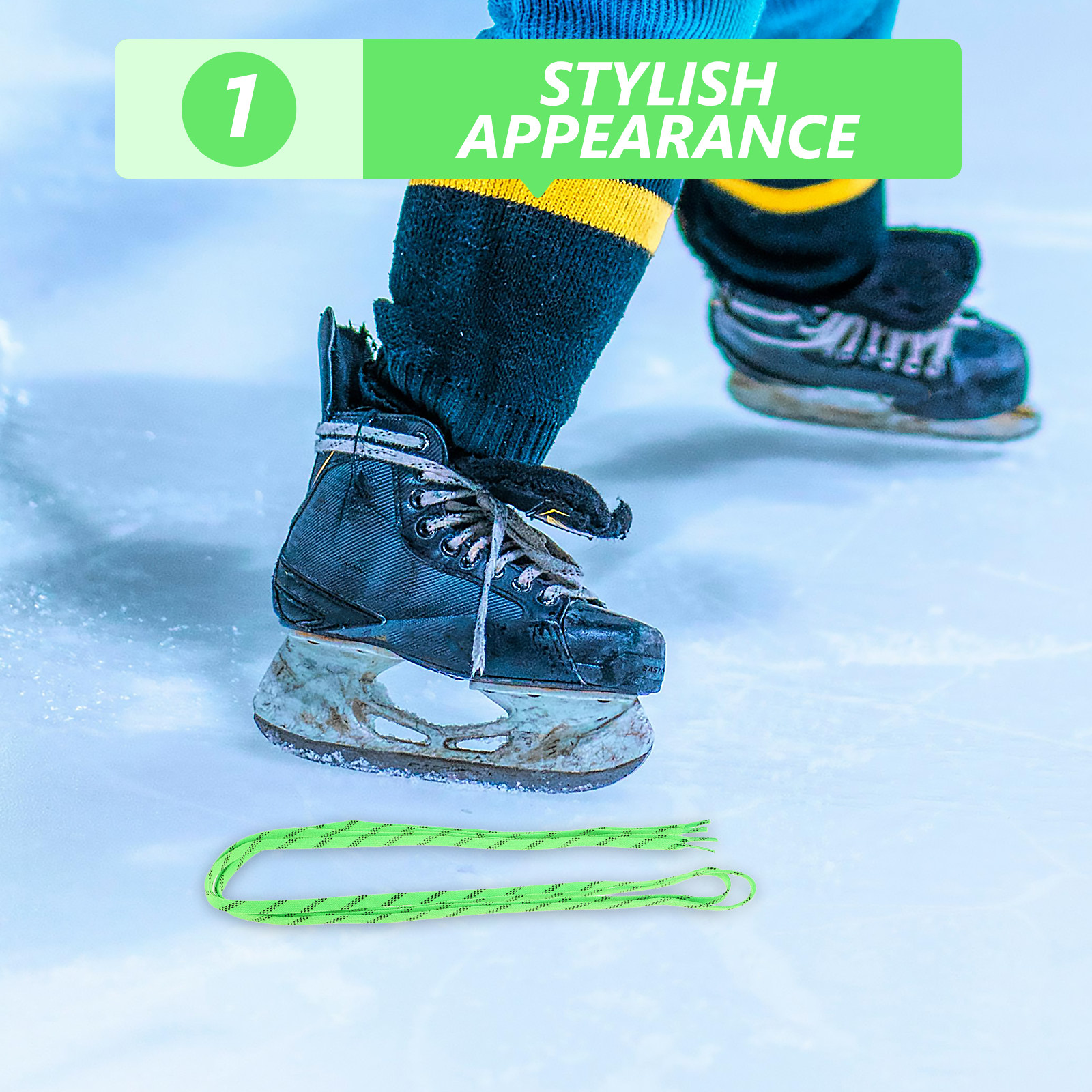 1Pair Flat Waxed Hockey Skate  - مراجعة Lace Replacement Flat وسعره