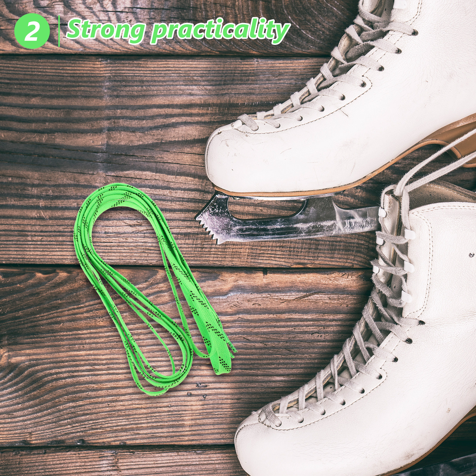 1Pair Flat Waxed Hockey Skate  - مراجعة Lace Replacement Flat وسعره